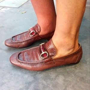 Gucci Brown Snakeskin Loafer Size 10